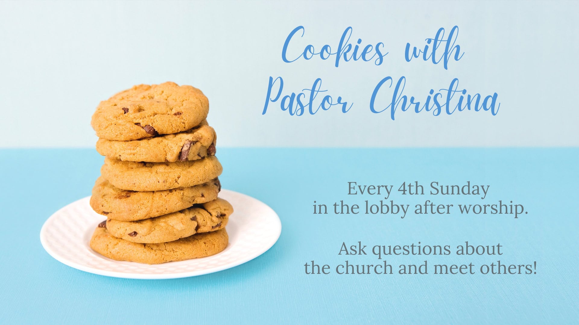 Cookies with Pastor Christina